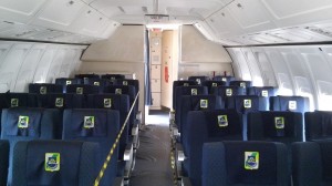 Área de passageiros - comitiva - do avião presidencial.