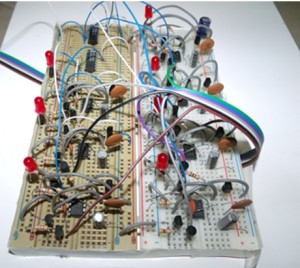 Circuito completo da bateria eletrônica.