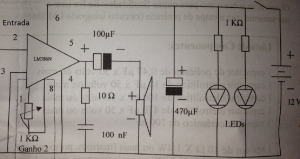 Circuito Amplificador LM 386N