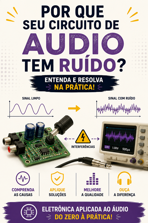 Por que seu circuito de áudio tem ruído?